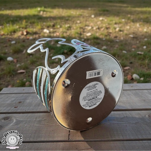 Rare Bath & Body Works Easter Bunny Egg Candle Holder Glitter Metal Decor - Picture 5 of 5